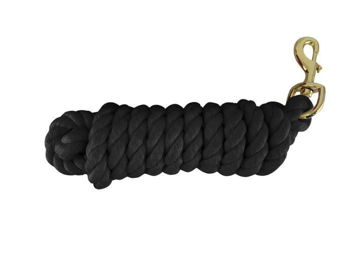10' Braided Cotton Lead with Brass Snap