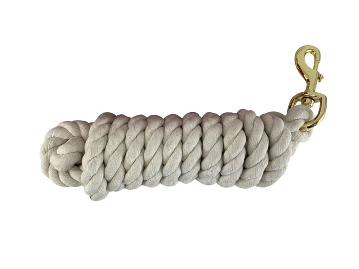 10' Braided Cotton Lead with Brass Snap