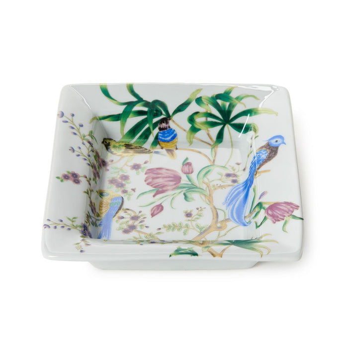 7.5" Bird & Blossom Chinoiserie Decorative Tray