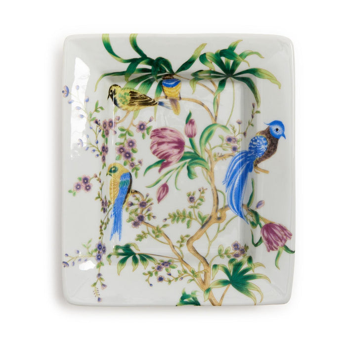 7.5" Bird & Blossom Chinoiserie Decorative Tray