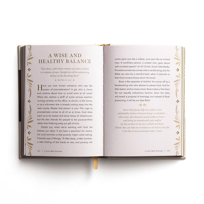 Open book with text on a white background
