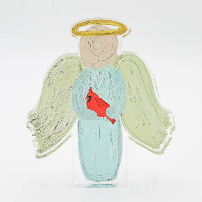 Angel with Cardinal Acrylic
