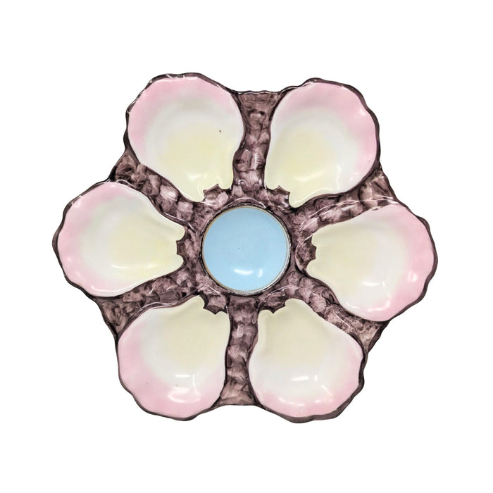 Antique 19th c. French Porcelain Oyster Plate