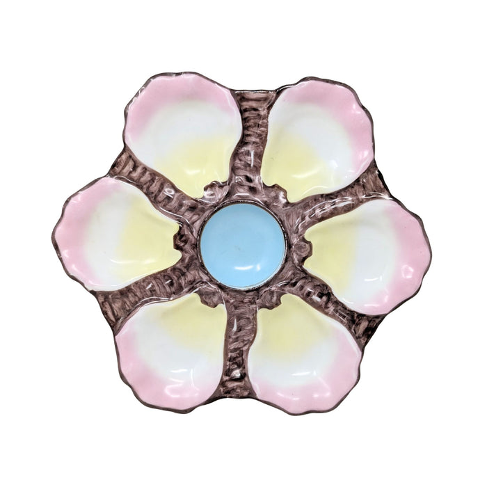Antique 19th c. French Porcelain Oyster Plate