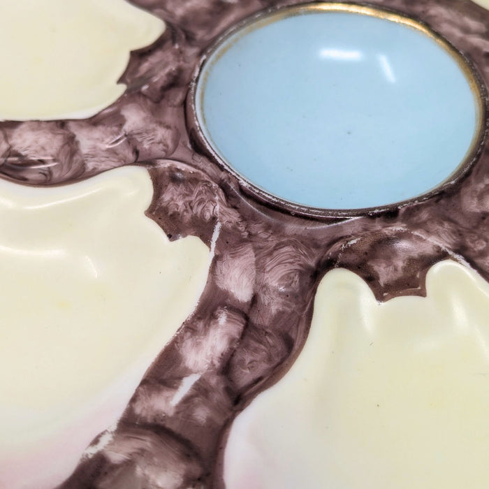 Antique 19th c. French Porcelain Oyster Plate