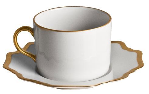 Antique White and Gold Tea Cup