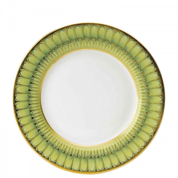 Arcades Green and Gold Dessert Plate