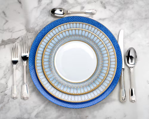 Arcades Grey and Gold Dinner Plate