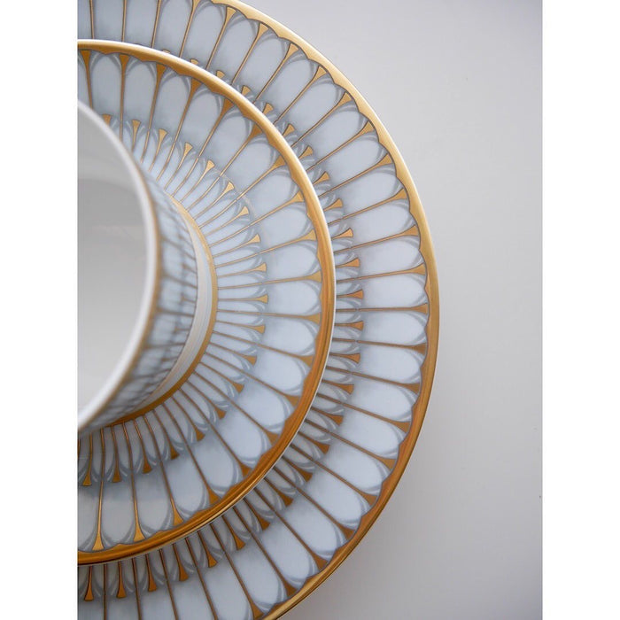 Arcades Grey and Gold Dinner Plate