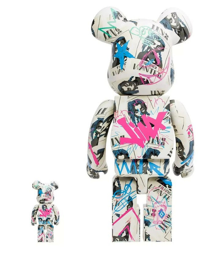 Arcane League of Legends Jinx Wanted Poster 400% & 100% Bearbrick Figure Sealed