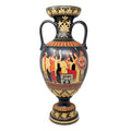 Artist Signed Museum Replica 21" Hercules & Athena Greek Terracotta Amphora