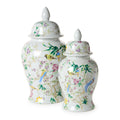 Bird & Blossom Chinoiserie Covered Temple Jar