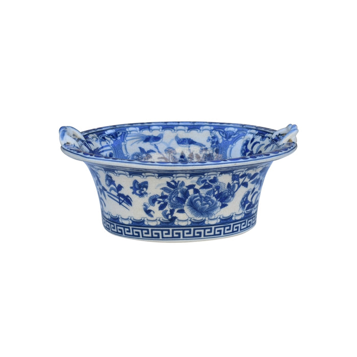 Blue Canton Inspired Court Porcelain Bowl