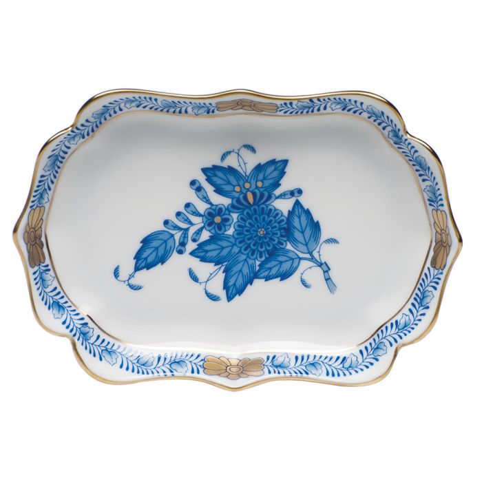 Blue Chinese Bouquet - Mini Scalloped Tray