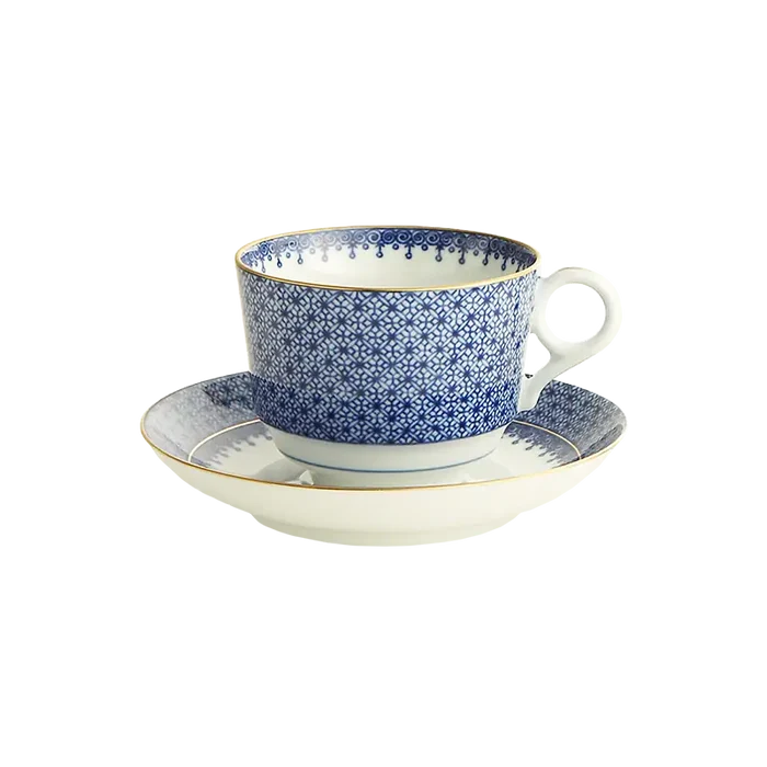 Blue Lace Tea Cup & Saucer