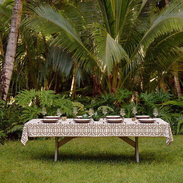 Brown Bamboo Tablecloth