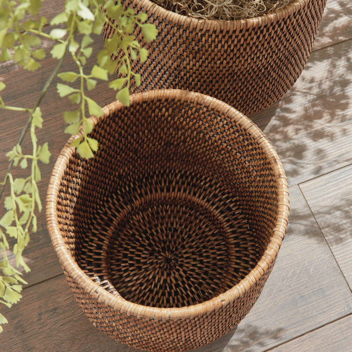 Burma Rattan Cachepot