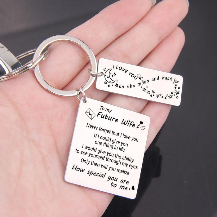 Calendar Keychain - To My Future Wife - I Love You To The Moon And Back - Gkr25001