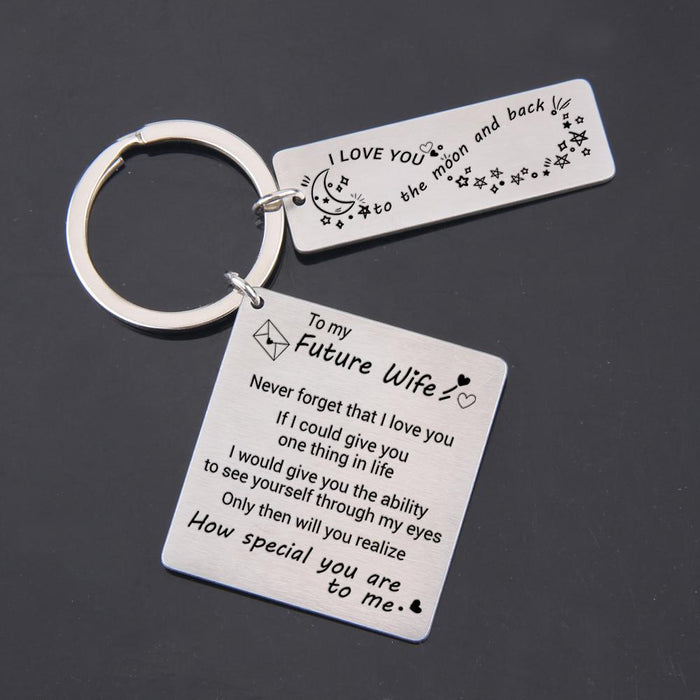 Calendar Keychain - To My Future Wife - I Love You To The Moon And Back - Gkr25001
