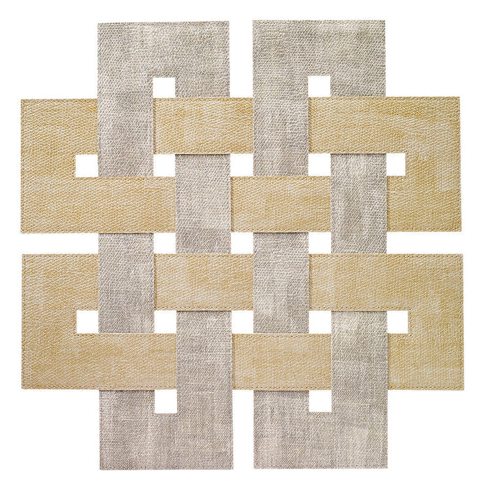 Celtic Easy Care Vinyl Square Placemats - Gold Birch | Set of 4