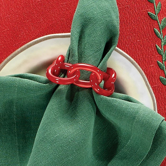 Chainlink Resin Napkin Ring | Set of 4