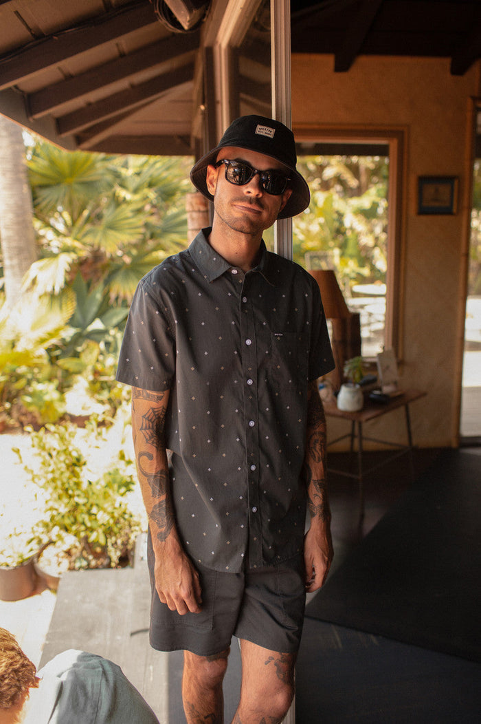 Charter Print S/S - Washed Black Pyramid