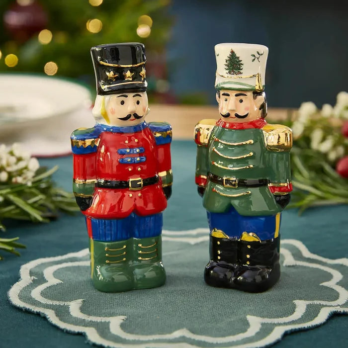 Christmas Tree Nutcracker Salt & Pepper Shakers
