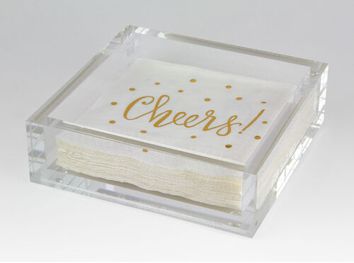 Clear Lucite Napkin Holder