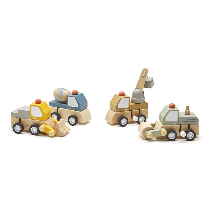 Construction Vehicle Wooden Wind-Up Truck | Cement Mixer