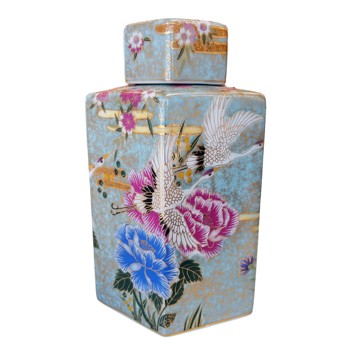 Crane Small Hexagonal Jar 7"