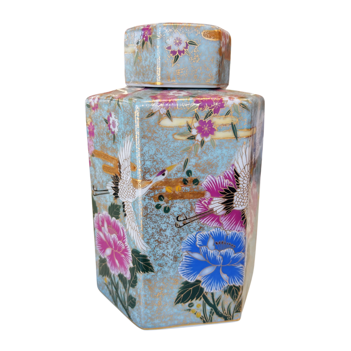 Crane Small Hexagonal Jar 7"