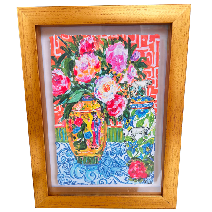 Crimson Conservatory in Gold Shadow Box