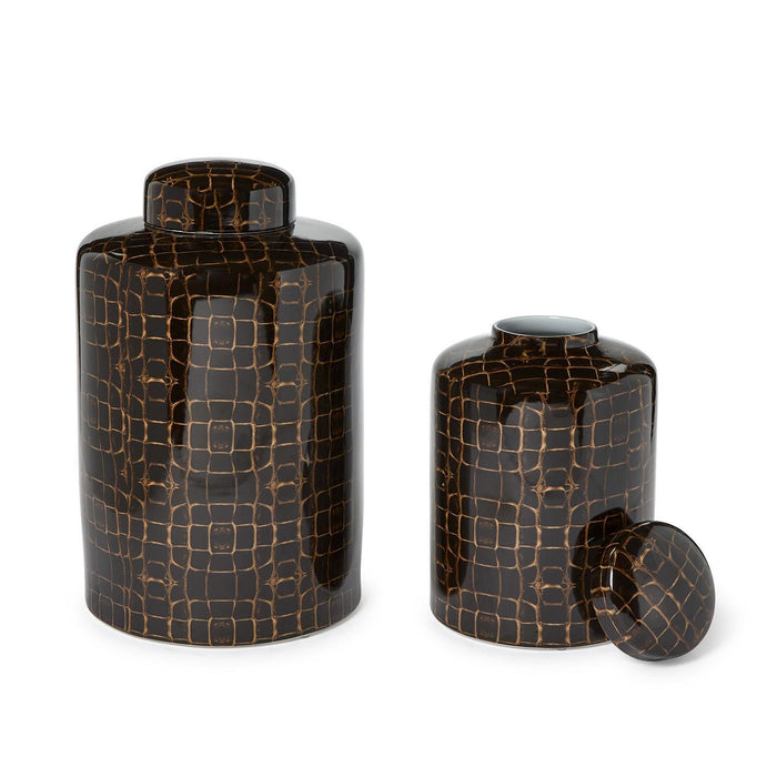 Crocodile Covered Jar