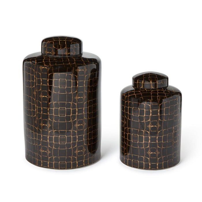 Crocodile Covered Jar