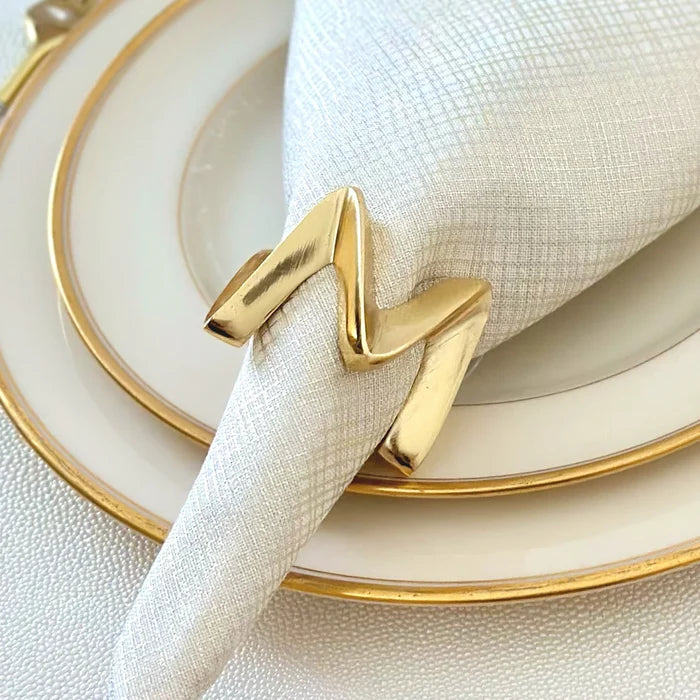 Crown Gold Napkin Ring | Set of 4