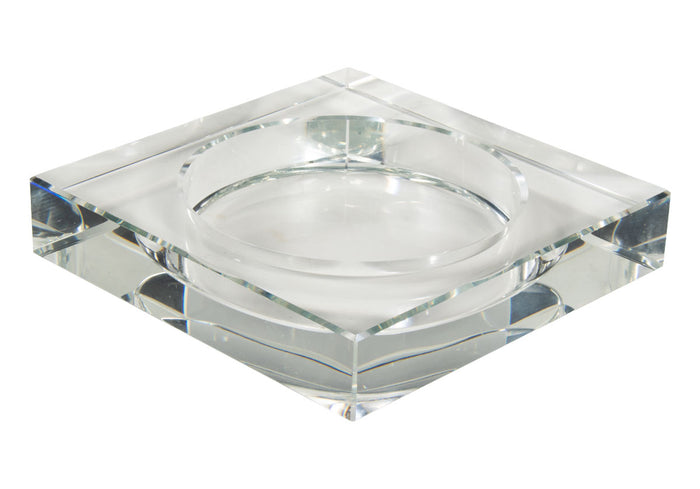 CRYSTAL CANDLE DISH