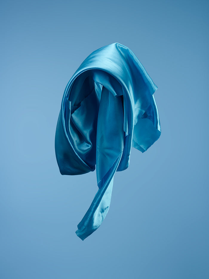 Dancing Fabric, Bright Blue by Neal Grundy Photography