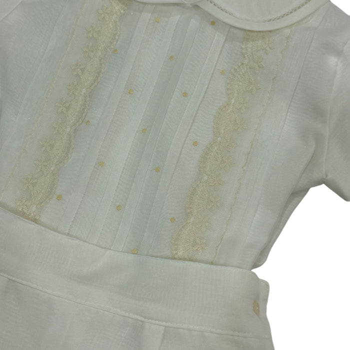 Daphne Boys White- Camel 2-piece Set