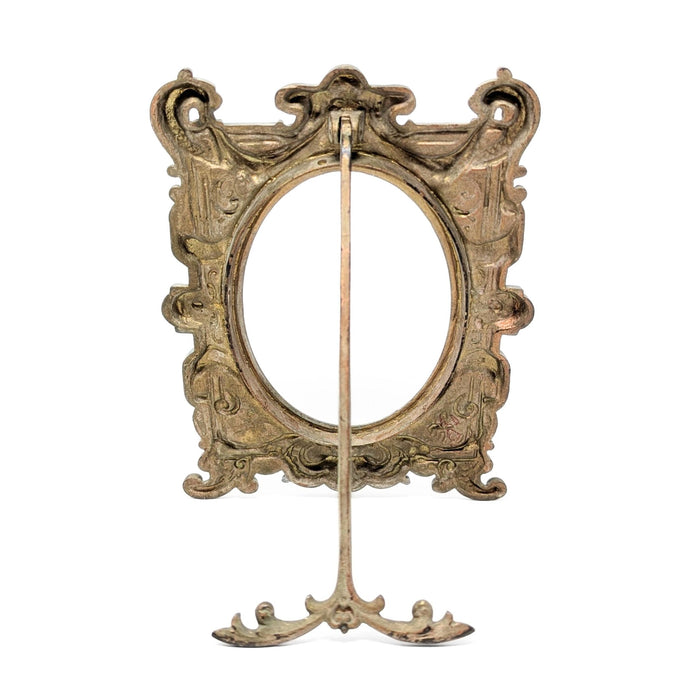 Edwardian Gilded Cast Iron Tabletop Picture Frame
