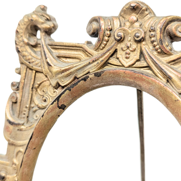 Edwardian Gilded Cast Iron Tabletop Picture Frame