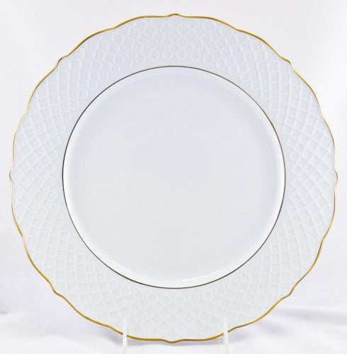 Empire White and Gold Buffet Plate