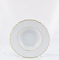 Empire White and Gold Rimmed Soup Plate