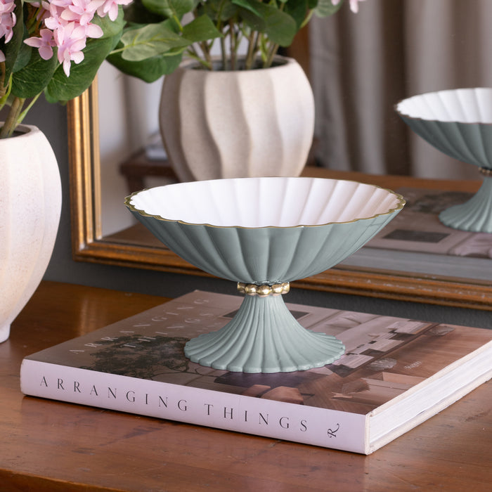 ENCANTO Vienna Small Pedestal (Slate and White)