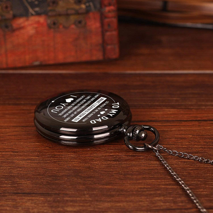 Engraved Pocket Watch - To My Dad - From Daughter - So Much Of Me Is Made From What I Learned From You - Gwa18002