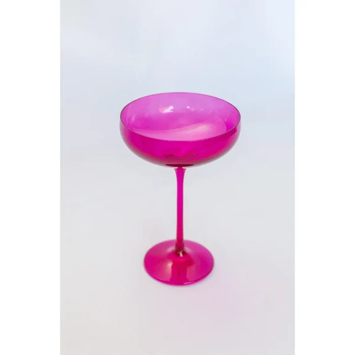 Estelle Champagne Coupe Stemware - Bundle - Fuchsia