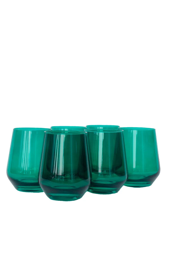 Estelle Stemless Wine - Bundle - Emerald Green