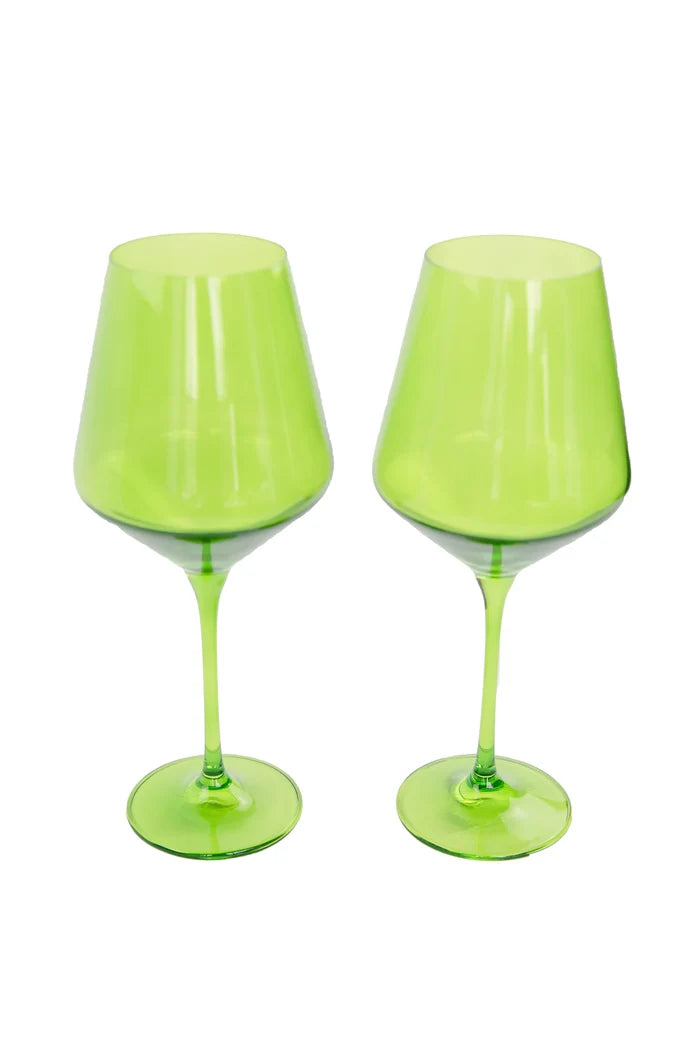 Estelle Wine Stemware - Bundle - Forest Green