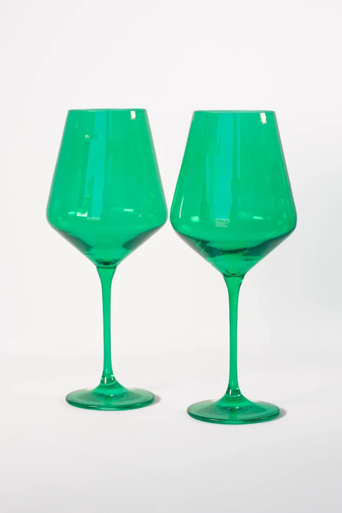 Estelle Wine Stemware - Bundle - Kelly Green