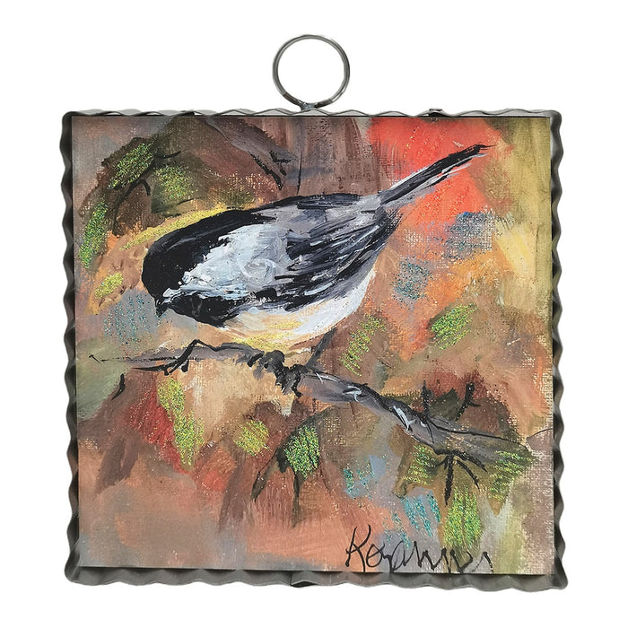 Fall Chickadee Mini Art