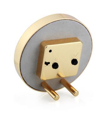 Faux Tortoiseshell & Gold Silent Alarm Clock